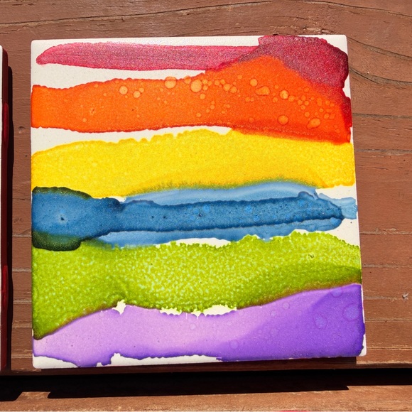 Colorful Abstract Coasters Set - Picture 7 of 9